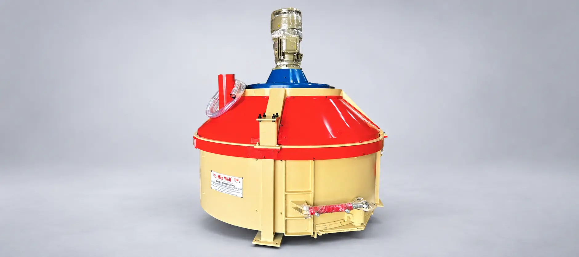 Planetary rotary concrete mixer for uniform industrial concrete mixing