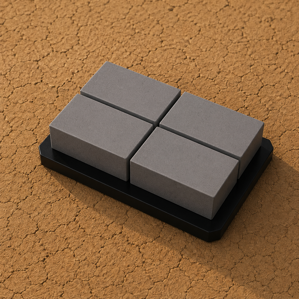 Solid concrete block made with the FAM 1440 Champion block machine