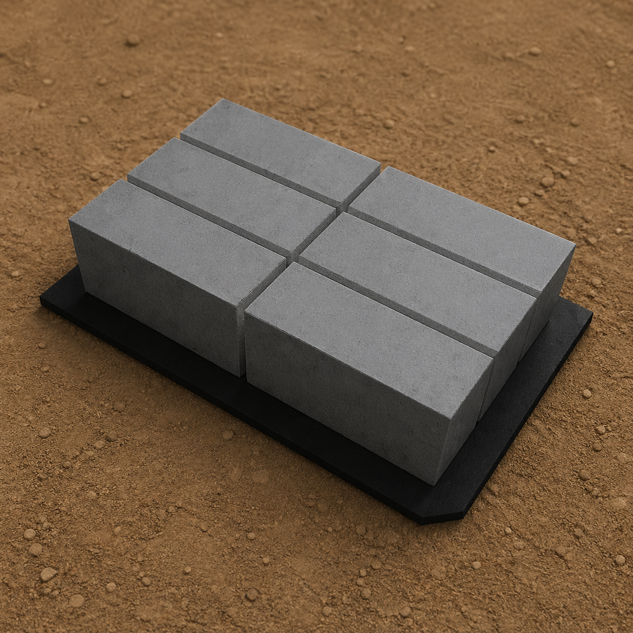 Solid concrete block 400 by 200 by 150 millimetres