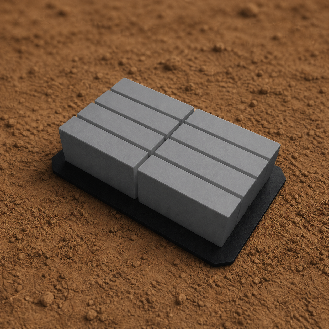 Solid concrete block 400 by 200 by 100 millimetres